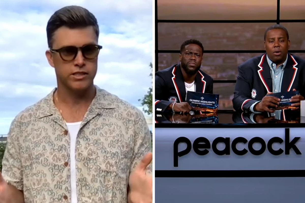 Watch Colin Jost explain why he's in Tahiti covering Olympic surfing in this 'Olympic Highlights with Kevin Hart & Kenan Thompson' exclusive clip