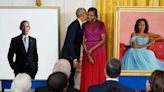 Obamas, Bidens reunite at White House for official portrait unveiling