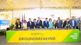 Brightline West officials hammer rail spikes during historic groundbreaking ceremony