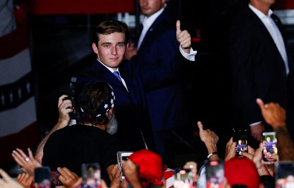 Barron Trump Gets Standing Ovation at Rally Appearance