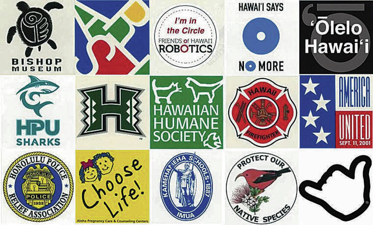 Kokua Line: What groups have decal license plates?