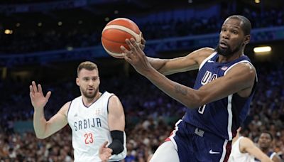 US men's basketball team rolls past Serbia 110-84 in opening game at the Paris Olympics
