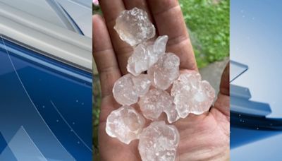Quarter-size hail falls in Glenfield