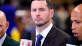 Former NBA player JJ Redick works for ESPN at Ball Arena on Dec. 25, 2023, in Denver.