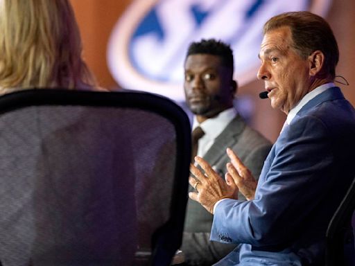 Nick Saban, darling of SEC media days, was initially denied entry after forgetting his credential