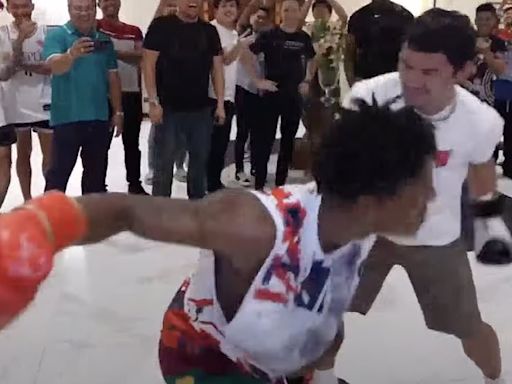 Manny Pacquiao FLOORS IShowSpeed with brutal body shot in Philippines