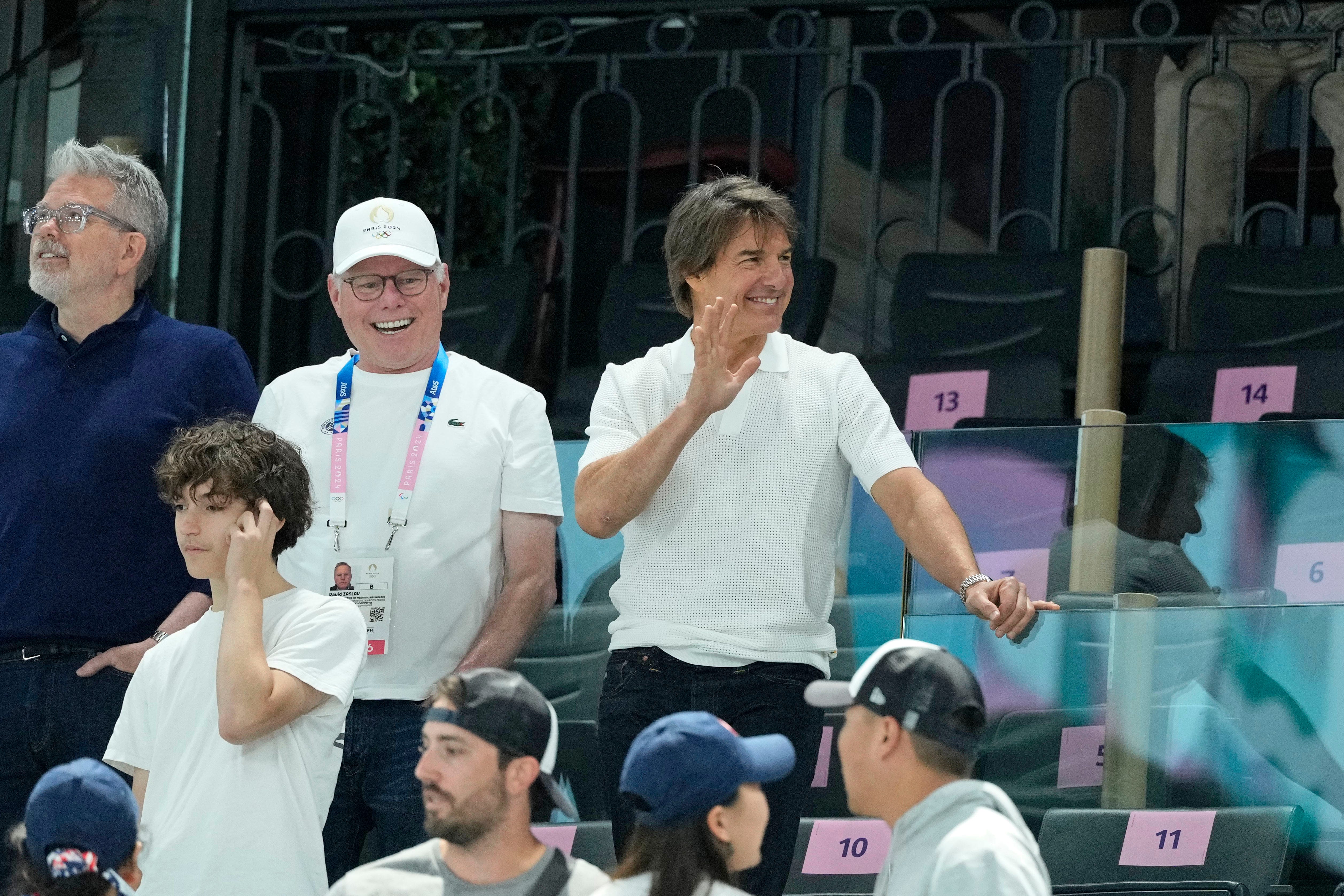 Tom Cruise performs 'epic stunt' at Olympics closing ceremony