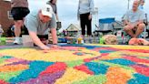 Springdale Township church hosts annual creation of sawdust carpets for Feast of Corpus Christi