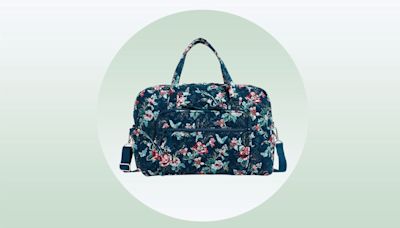 Just in time for vacation, this washable Vera Bradley duffel is 50% off