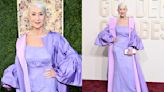 Helen Mirren Dons Shades of Purple, Diamonds and a Friendship Bracelet at Golden Globes 2024