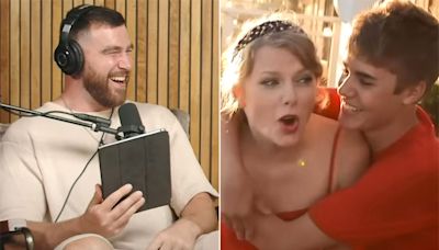 Travis Kelce saw the Punk'd episode with Taylor Swift and Justin Bieber: 'So good'