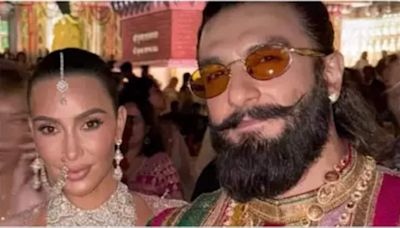 Ranveer Singh and Kim Kardashian posing together at Anant Ambani and Radhika Merchant’s wedding is a crossover no one expected