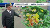 Mostly cloudy with scattered rain 'chances, heavier storms for Wednesday