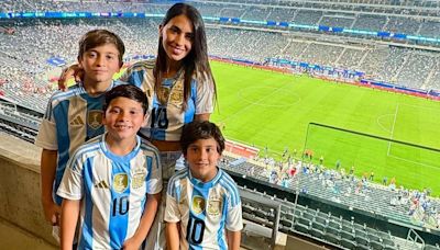 El tierno video de Antonela Roccuzzo con sus hijos en el mega recital de una banda internacional: el momento