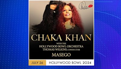 You could win tickets to see Chaka Khan live in concert at the Hollywood Bowl!