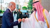 Joe Biden Laughs Off MBS Fist Bump During Press Conference