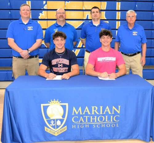 Marian’s Rodino twins sign with Shippensburg | Times News Online