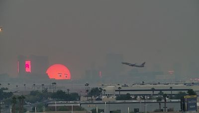 Smoky skies thicken Las Vegas air as California fires blaze to the southwest