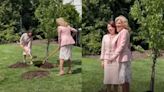 First ladies Jill Biden and Yuko Kishida plant sakura tree to mark US-Japan friendship