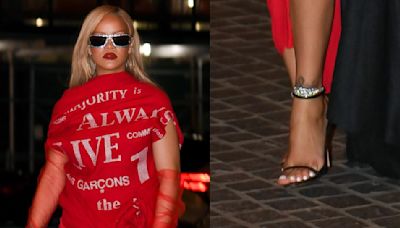 Rihanna Shines Bright in Rhinestone-Encrusted Stilettos & Ballet Flats To Celebrate Son RZA’s Birthday in NYC
