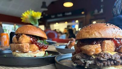 The mouthwatering burgers in a little street food restaurant hidden in a tiny village at the top of a Welsh valley