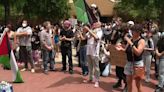 UNT pro-Palestinian protesters organize student walkout