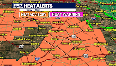 Austin weather: Heat advisory issued due to dangerous heat indices