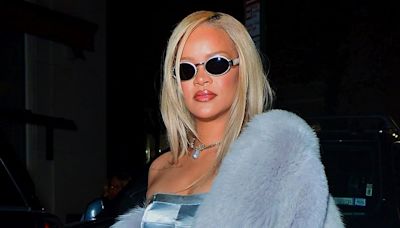 Rihanna Dresses Up in Cool Blue Look to Celebrate Son RZA’s 2nd Birthday in NYC