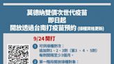符合接種莫德納雙價次世代疫苗之台南市民 可透過「台南打疫苗」系統預約