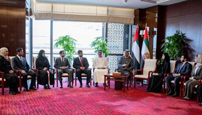 UAE President Sheikh Mohamed meets with Emirati students studying in China