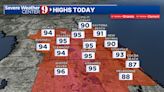 Wednesday: Flirting with record highs, slight chance of storms