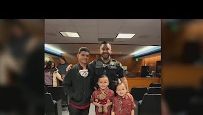 Calif. officer attends adoption of 3 children he found in 'horrific' living conditions