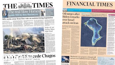 Newspaper headlines: 'PM defies US to cede Chagos' and 'oil price scare'