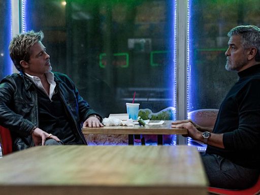 'Wolfs' Clip: George Clooney and Brad Pitt Grill Amy Ryan as Rival Fixers in a Sticky Situation (Exclusive)