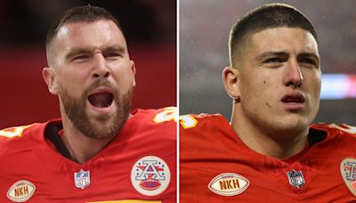 Travis Kelce Shoves Teammate George Karlaftis During Training Camp After Kadarius Toney Hit