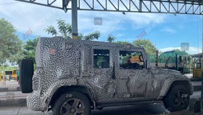 Upcoming Mahindra Thar 5-door Spotted With A Panoramic Sunroof Ahead Of India Launch - ZigWheels
