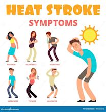 Symptoms Of Sunstroke And Heatstroke In Different People. Women And An ...