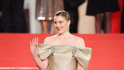 Greta Gerwig Continues Her Cannes Winning Streak in a Scrumptious Silk Gown