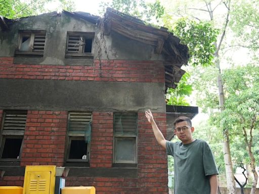 颱風損新北歷史建築 鶯歌國小日式舊校舍屋瓦崩落