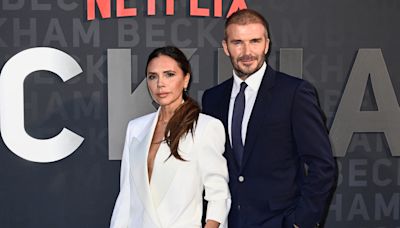 Victoria and David Beckham recreate iconic purple wedding outfits ahead of 25th anniversary