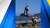 Trapped hiker rescued from rising tide at Devils Punch Bowl by rope team