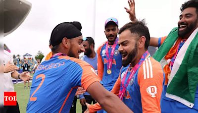 Watch: When the Punjabis in Virat Kohli and Arshdeep Singh came out to celebrate T20 World Cup win | Cricket News - Times of India