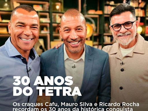 Programação da Globo hoje: nesta terça, tem homenagem ao Tetra no Conversa com Bial