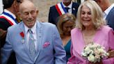 World War II veteran marries his bride near Normandy's D-Day beaches. He's 100, she's 96