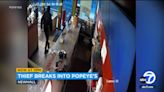 Burglar breaks into Newhall Popeye's by smashing glass with cinder block