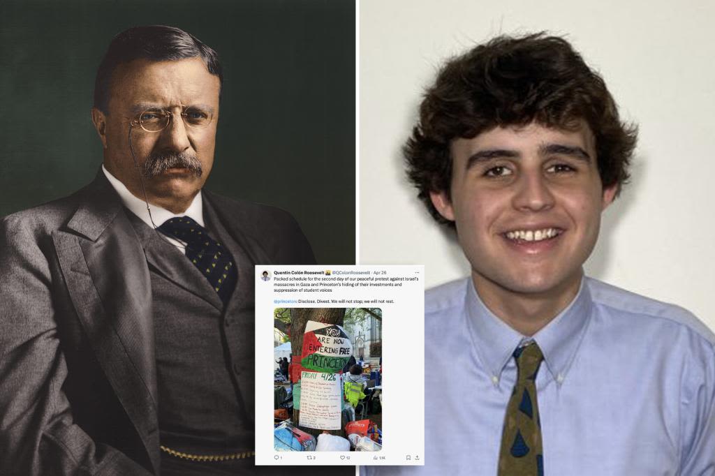 Teddy Roosevelt’s great-great-great grandson is anti-Israel protester at Princeton