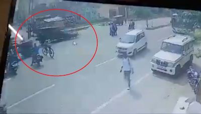 VIDEO: Speeding Mahindra Thar Crushes Bike Rider To Death In Middle Of Road In UP's Baghpat