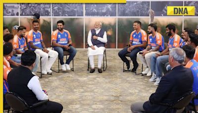 'Ye Chahal ka idea tha kya?': Team India in splits as PM Modi asks Rohit Sharma about T20 World Cup trophy gesture