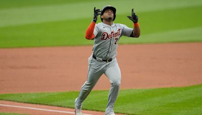 Ibáñez homers twice, Vilade gets first MLB hit, RBIs as Tigers outslug Guardians