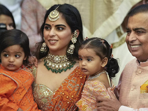 Isha Ambani's twins, Aadiya and Krishna, share a special bond with Mukesh Ambani - Times of India